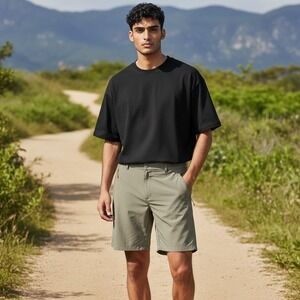 Columbia Hiking Shorts 40 Tan Utility Stretch Zipper Pockets XO0916